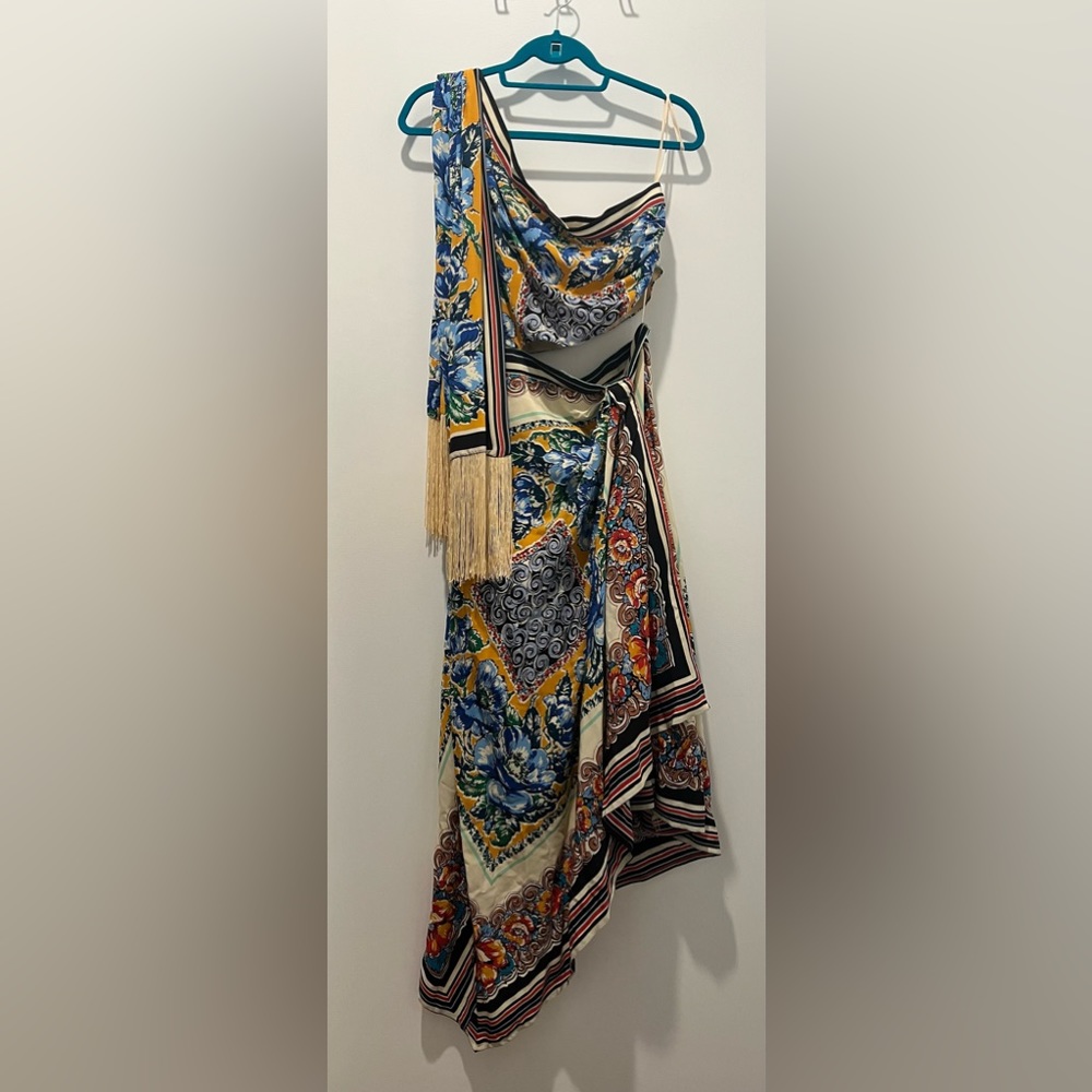 ANTHROPOLOGIE - One Shoulder Printed Dress - SIZE 10